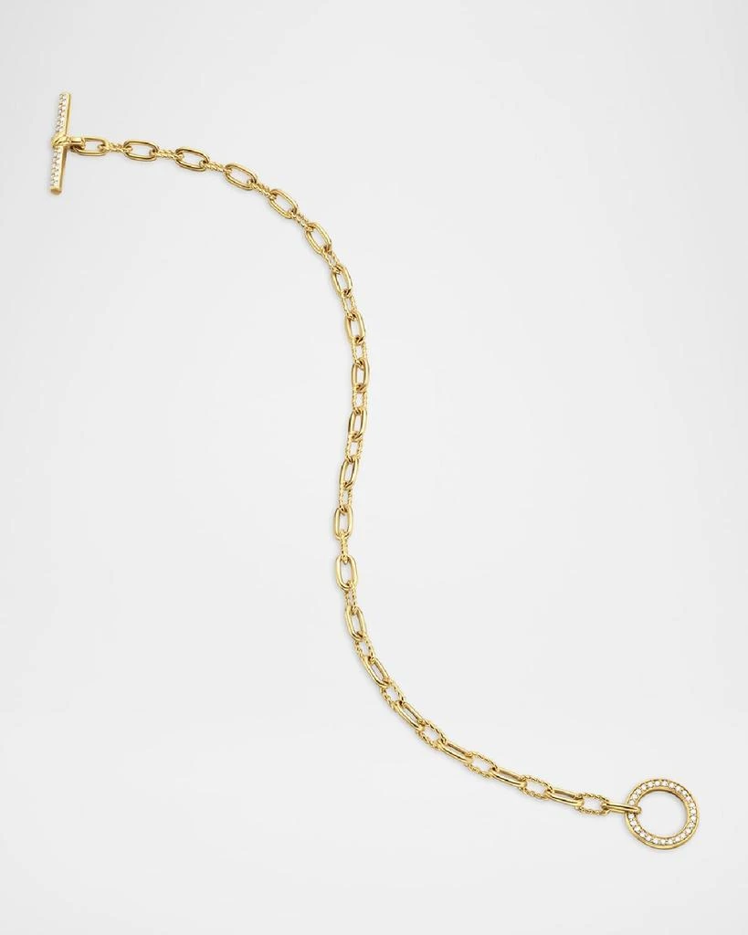 David Yurman Madison Chain Bracelet in 18K Gold with Diamonds, 3mm 2