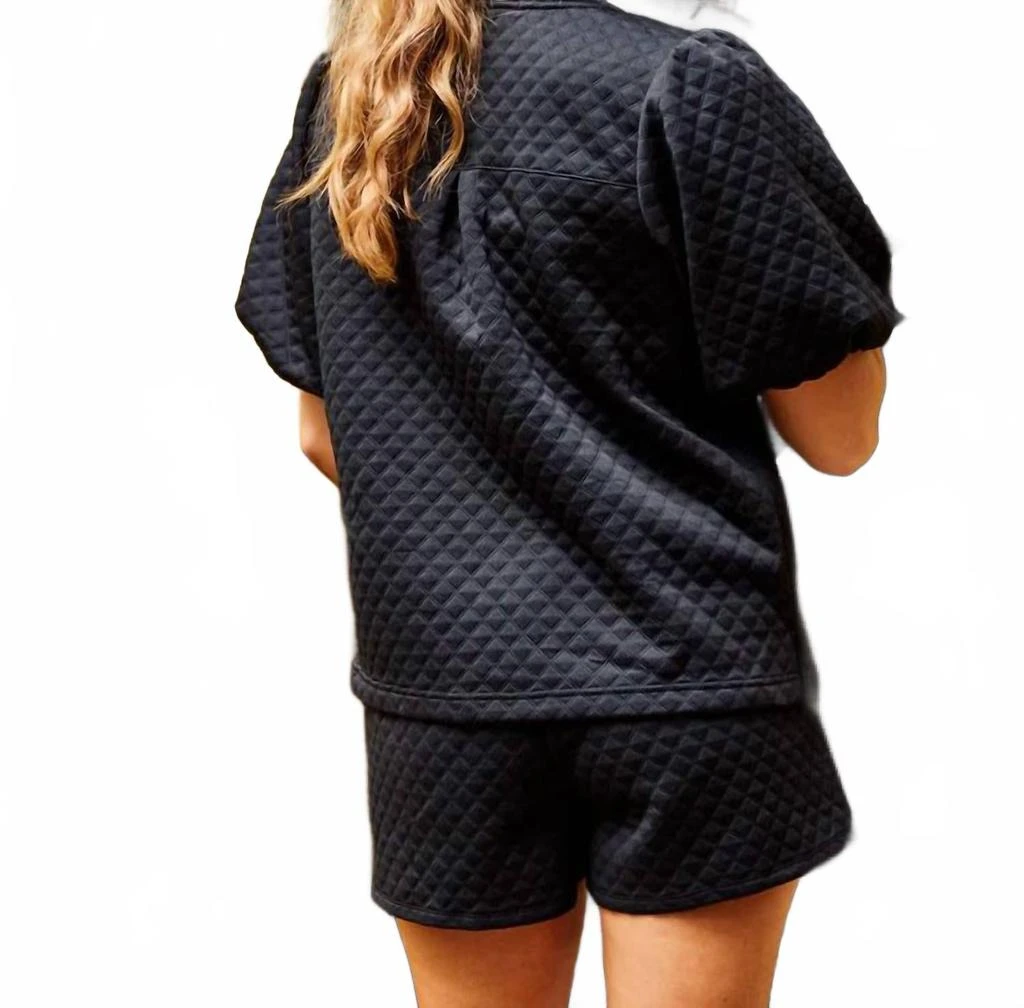 Mary Square Madelyn Shorts 
Top Set In Black 2