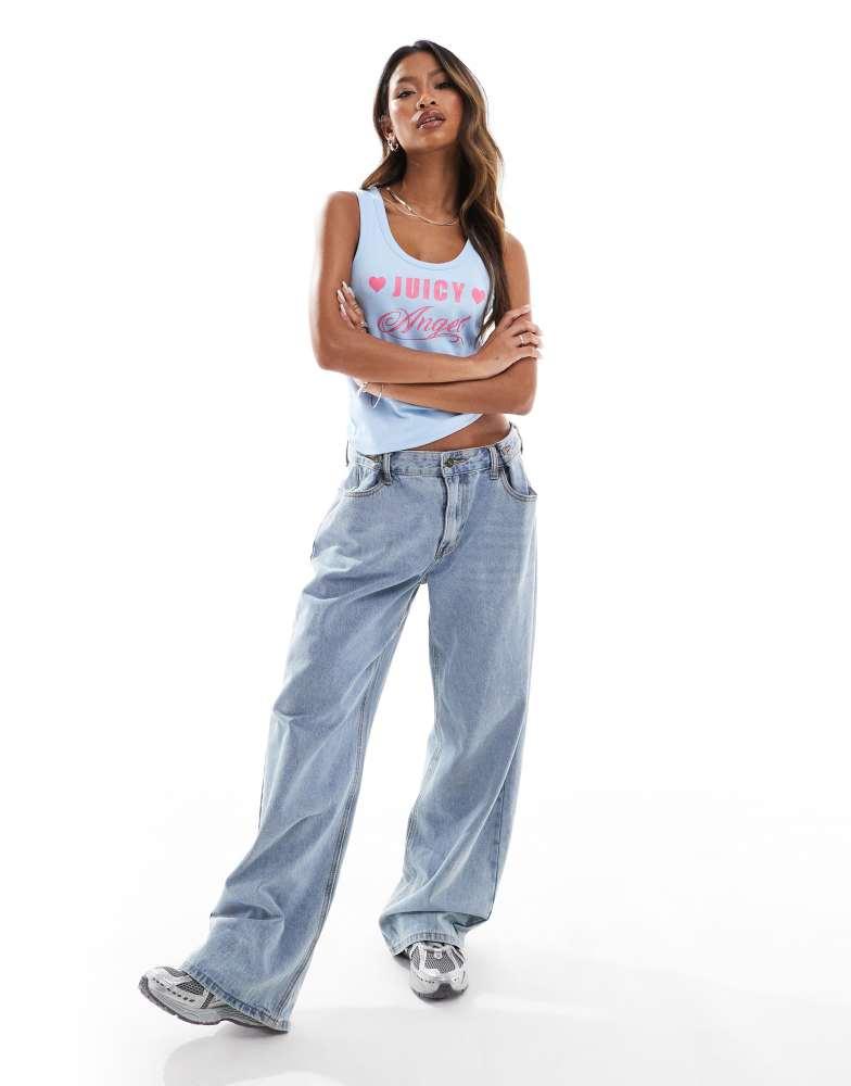 Juicy Couture Juicy Couture angel vest top in blue