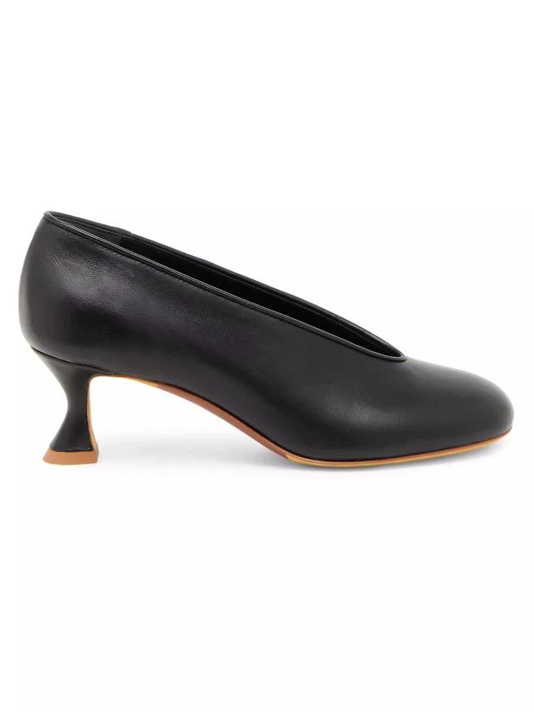 Moschino 55MM Duck-Heel Leather Pumps 1