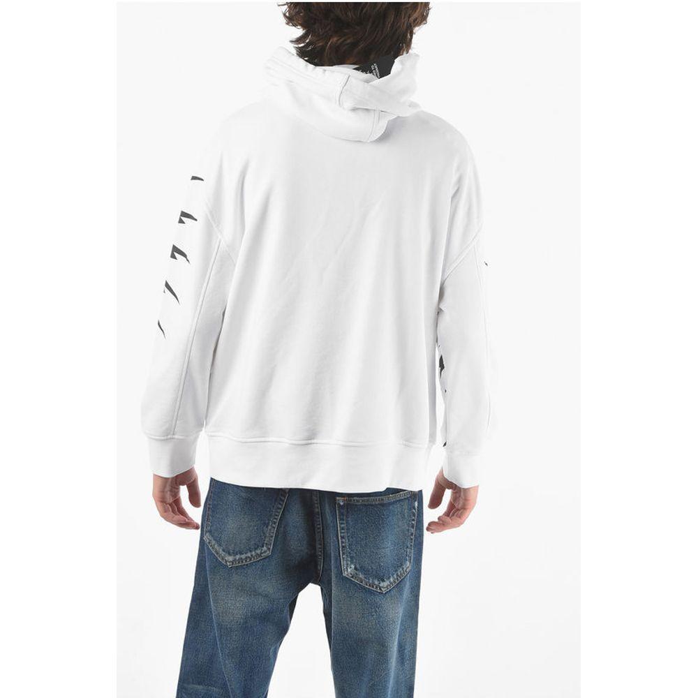 Neil Barrett Maxi Patch Pocket Front RADIAL FAIR-ISLE THUNDERBOLT Men's Hoodie
