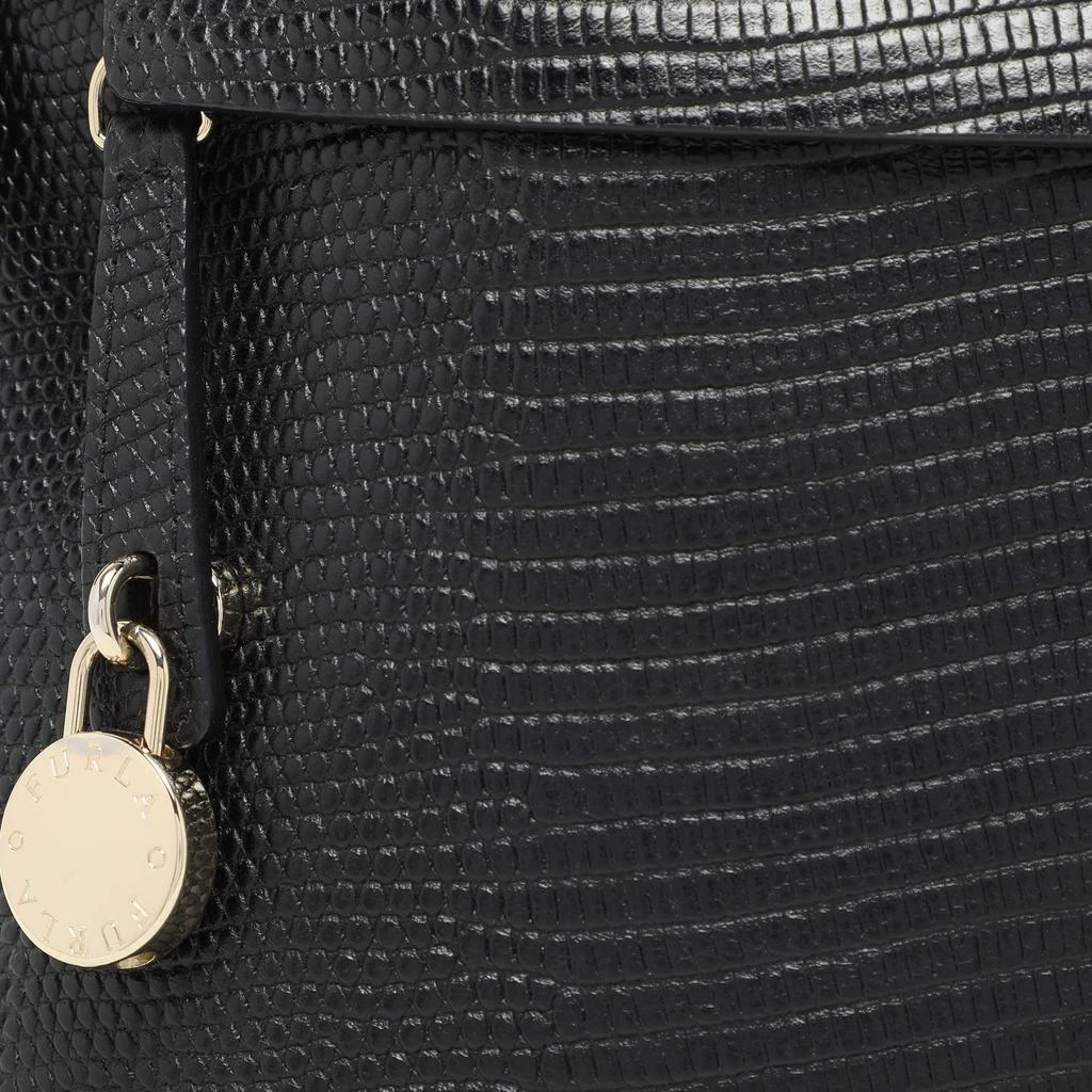 Furla Furla Black Textured Leather Piper Dome Satchel 6