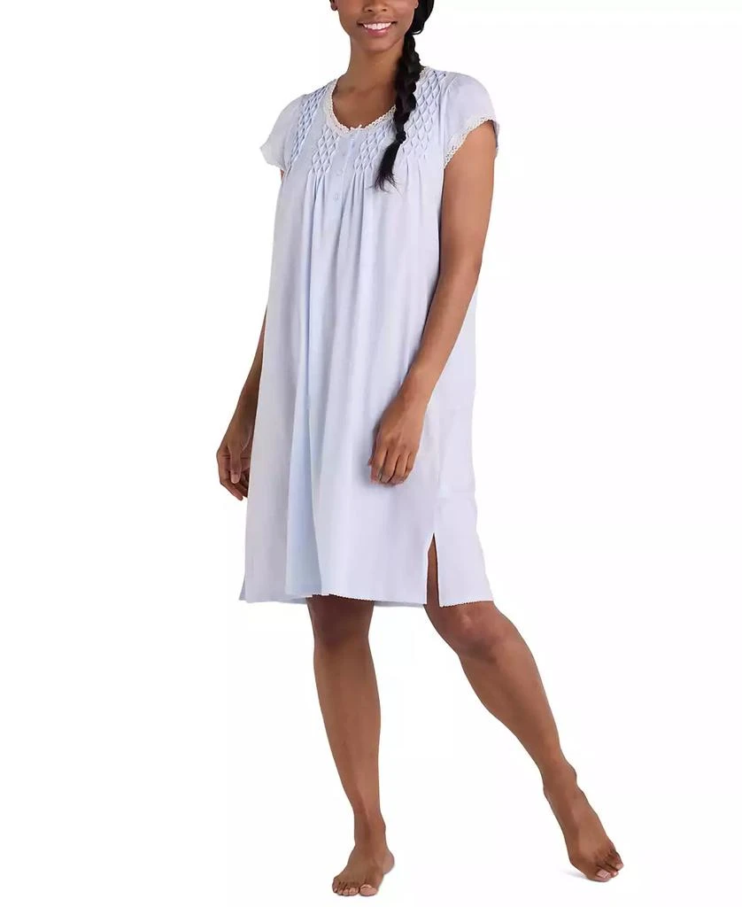 Miss Elaine Women's Diamond-Yoke Lace-Trim Nightgown 1