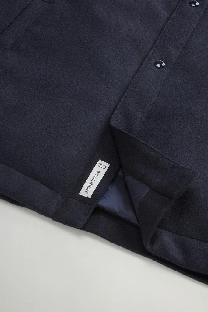 Woolrich Alaskan Padded Overshirt in Recycled Italian Wool Blend - Men - Blue 8