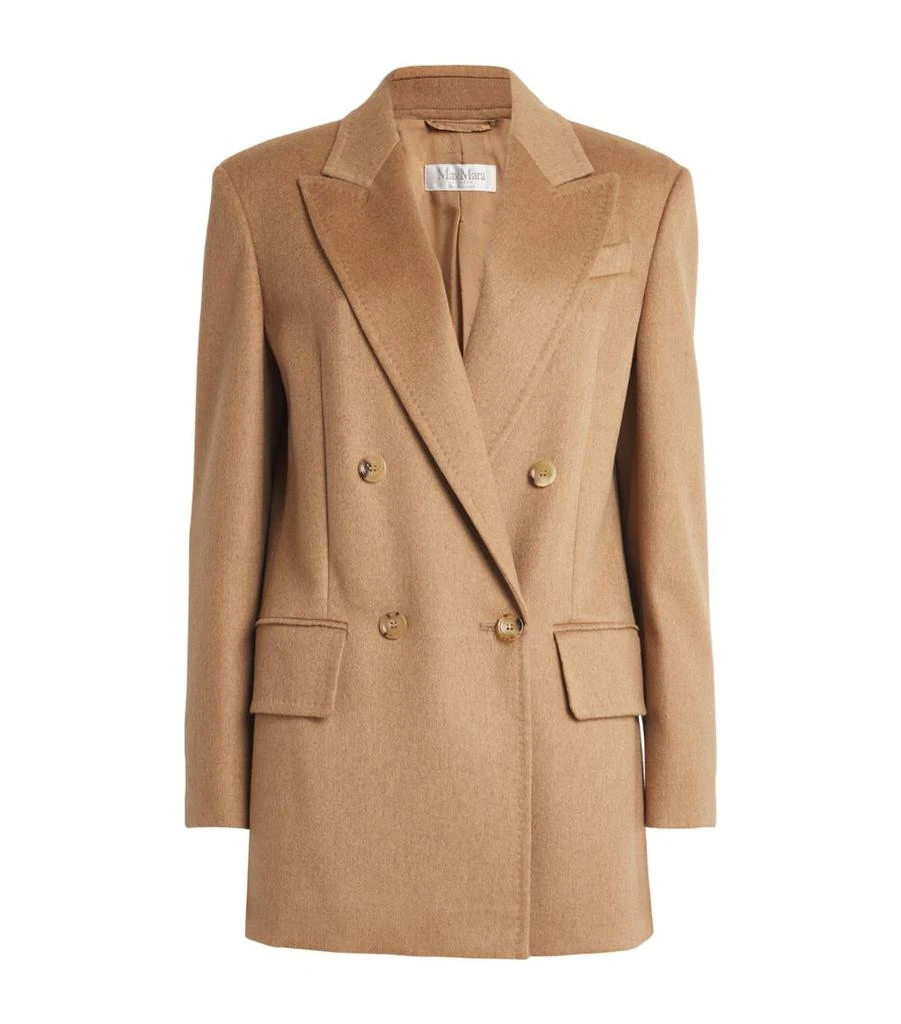 Max Mara Camel Hair Double-Breasted Blazer 1