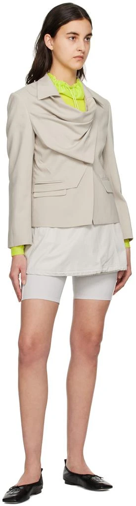 TheOpen Product Beige Draped Blazer 4