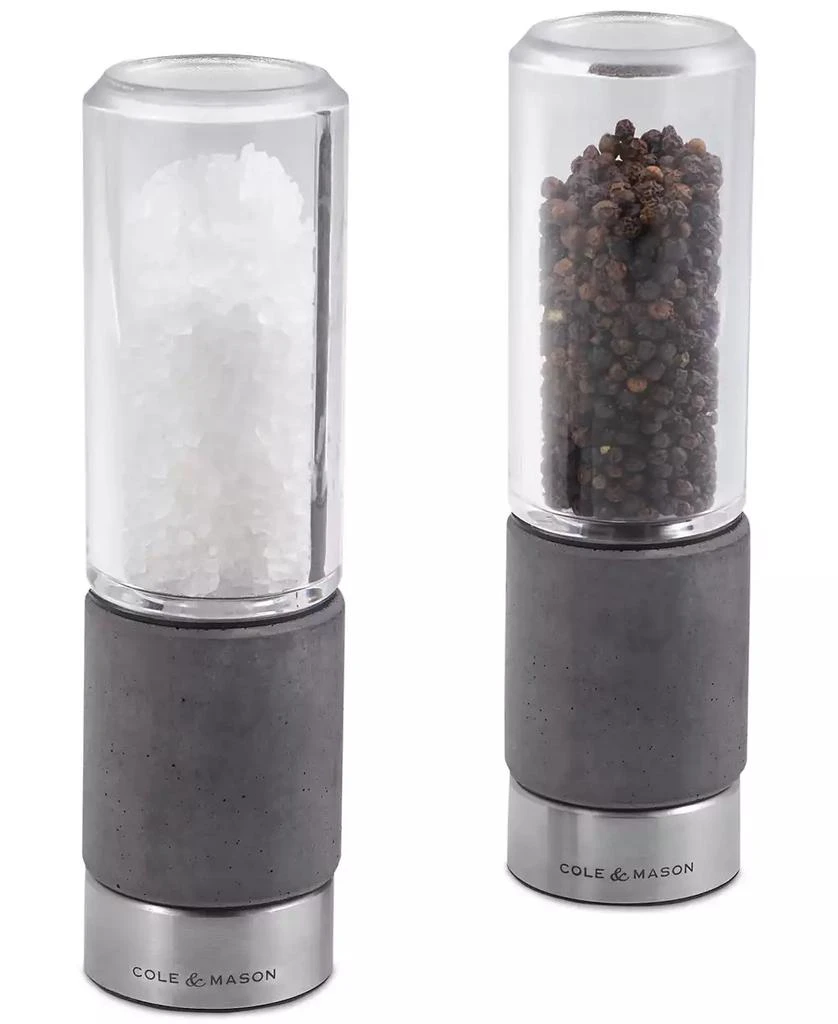Cole & Mason Regent Concrete Stemless Salt & Pepper Mill Gift Set 1