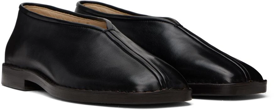 Lemaire Black Flat Piped Slippers 4