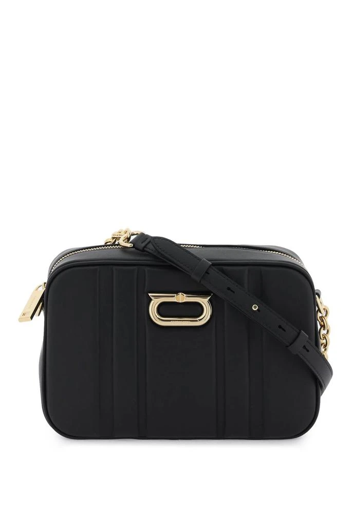 Salvatore Ferragamo padded leather camera bag with embossed pattern 1