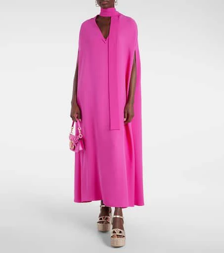 Valentino VLogo cutout metallic leather espadrille wedges 3