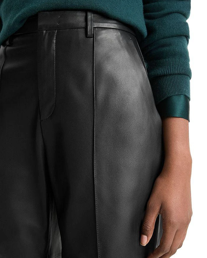 Vince Mid Rise Leather Shorts 5