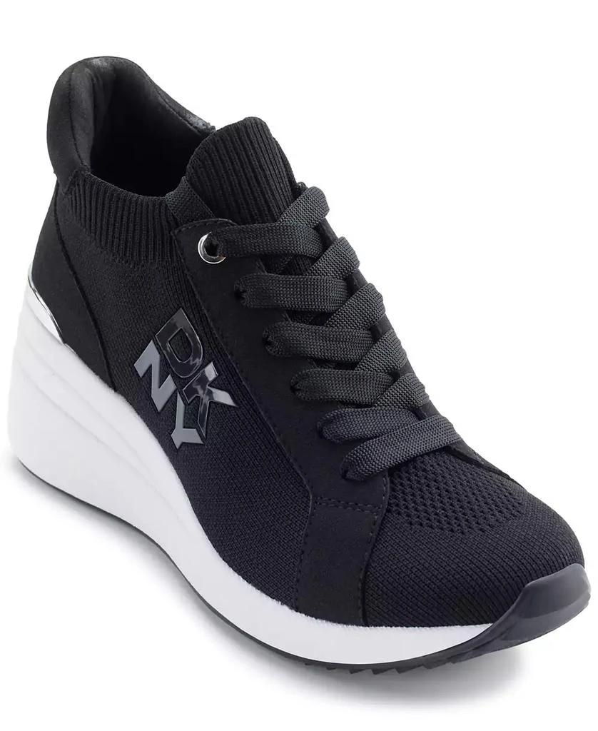 DKNY Women's Kasia Lace-Up Wedge Sneakers 1