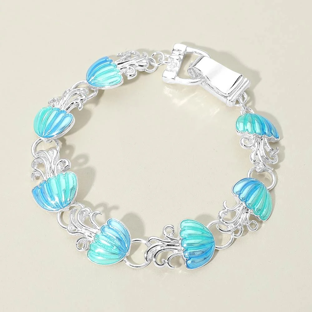 FASHNZFAB Jellyfish Charm Link Magnetic Bracelet