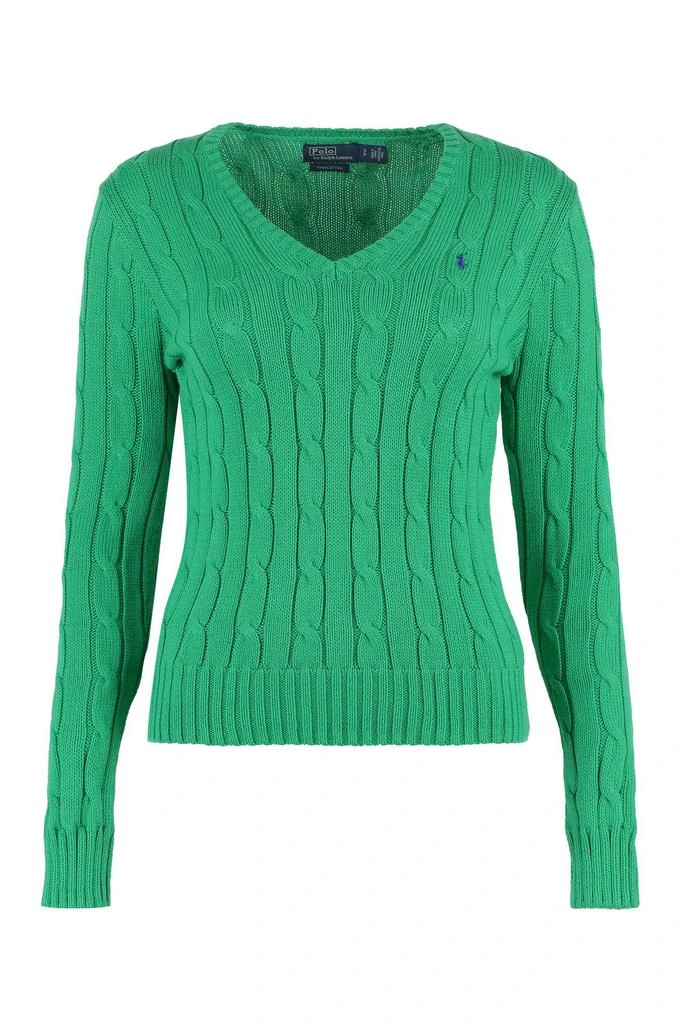 Ralph Lauren Polo Ralph Lauren Kimberly Cable-Knitted V-Neck Jumper 1