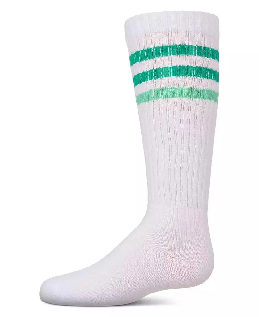 Memoi Little Girls TwoTone Varsity Stripe Knee High Socks