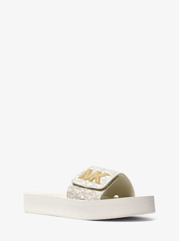 Michael Kors Logo Platform Slide Sandal 1