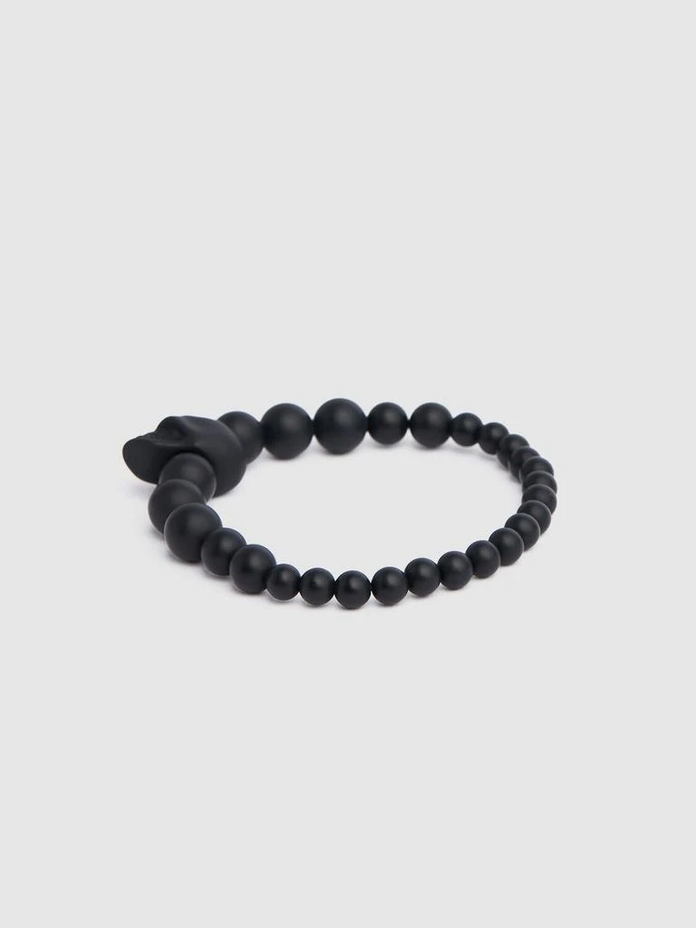 Alexander McQueen Skull Onyx Beaded Bracelet 3