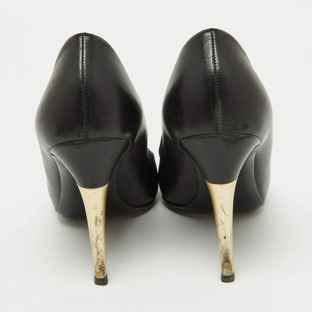 Chanel Chanel Black/Gold Patent and Leather CC Cap Toe Pumps Size 39.5 5
