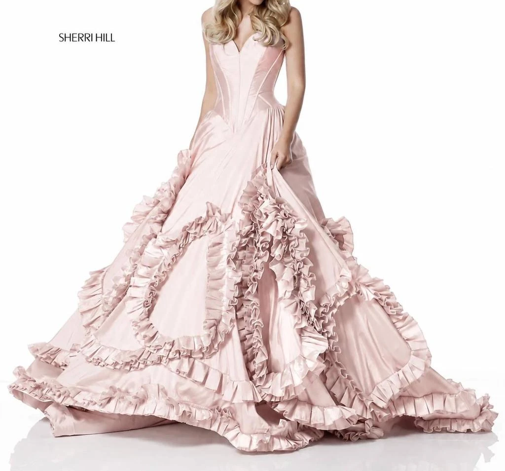 Sherri Hill Sherri Hill - Strapless Ruffle Ball Gown