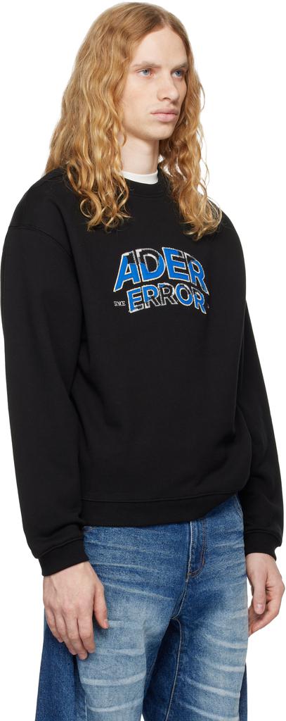 ADER error Black Embroidered Sweatshirt