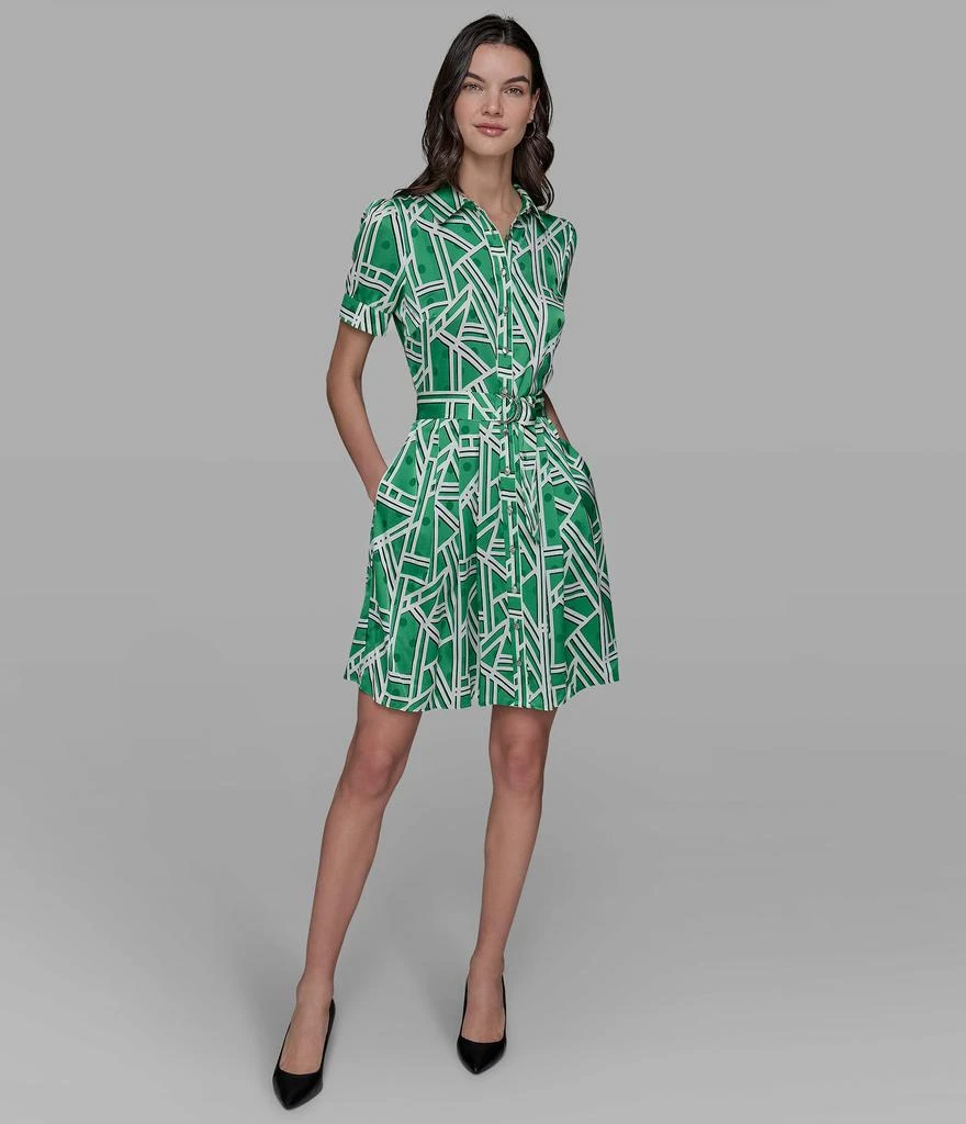 Karl Lagerfeld Paris SHORT SLEEVE KL PRINT SHIRT DRESS 1