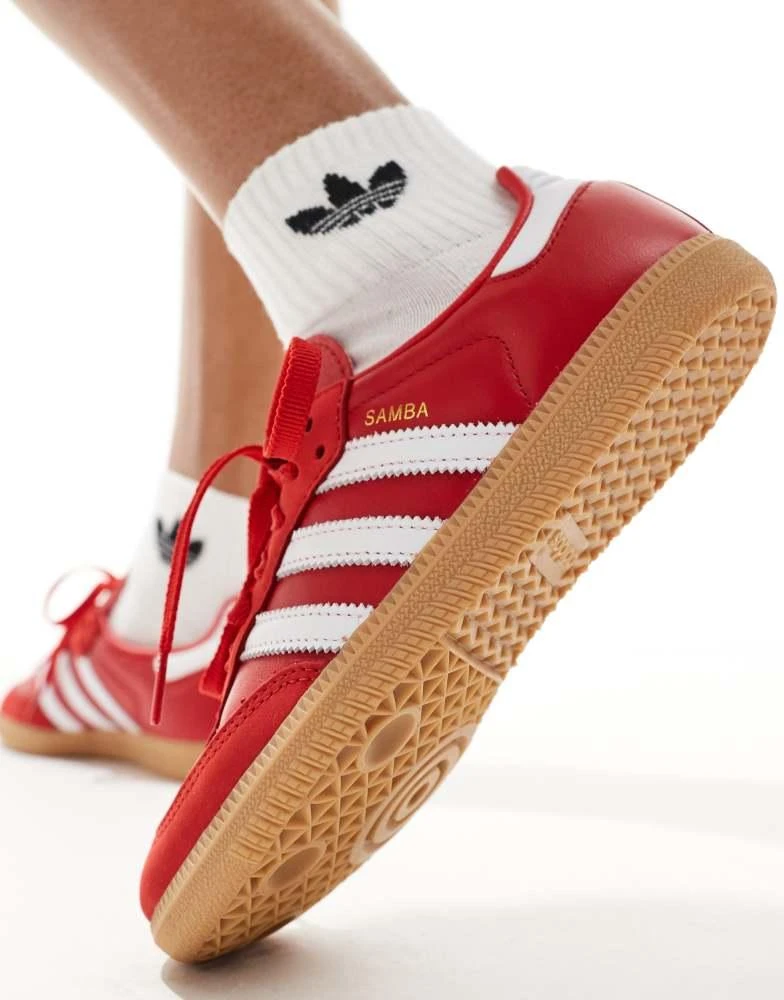 Adidas adidas Originals Samba OG trainers in red 5