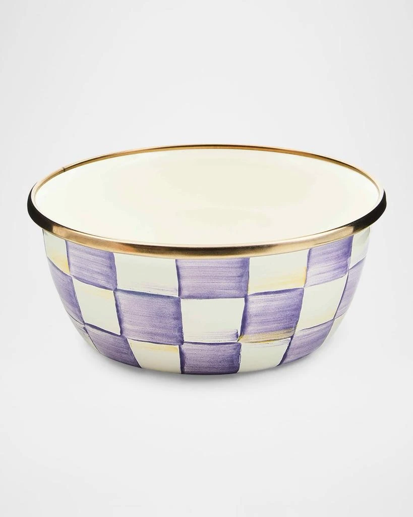 MacKenzie-Childs Violet Check Pinch Bowl