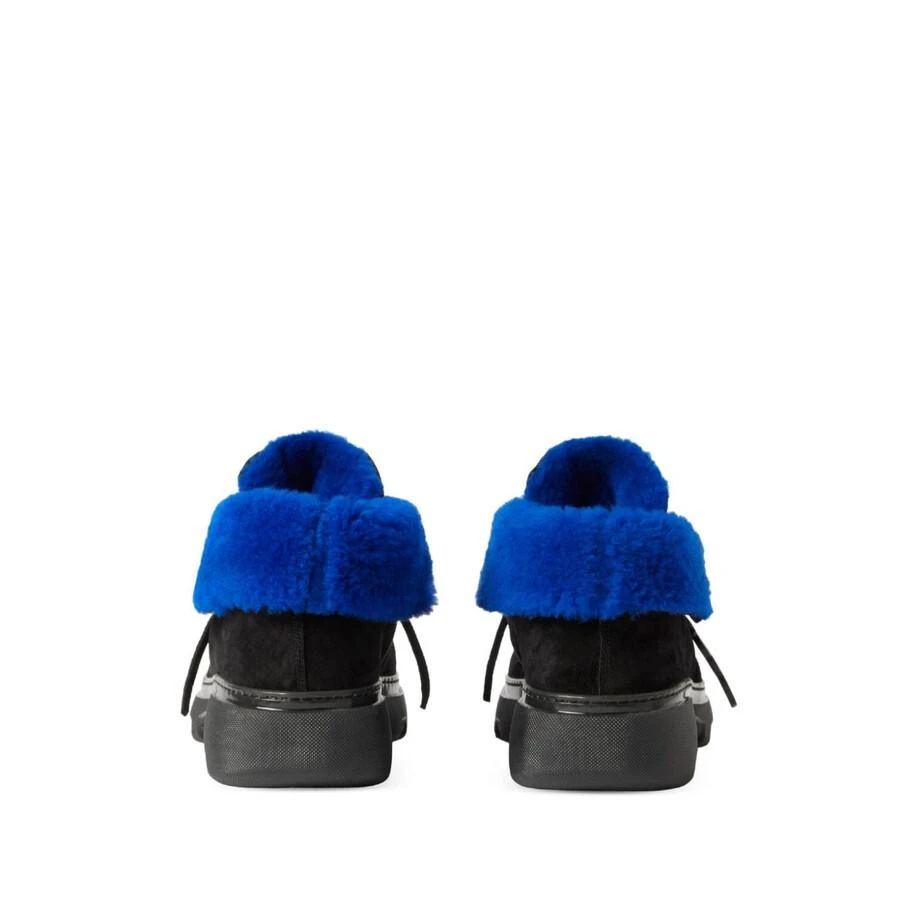 Burberry Suede and Shearling Creeper Boots 3
