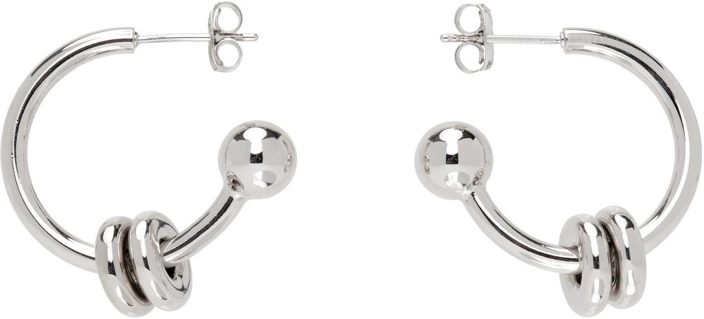 Justine Clenquet Silver Alan Earrings