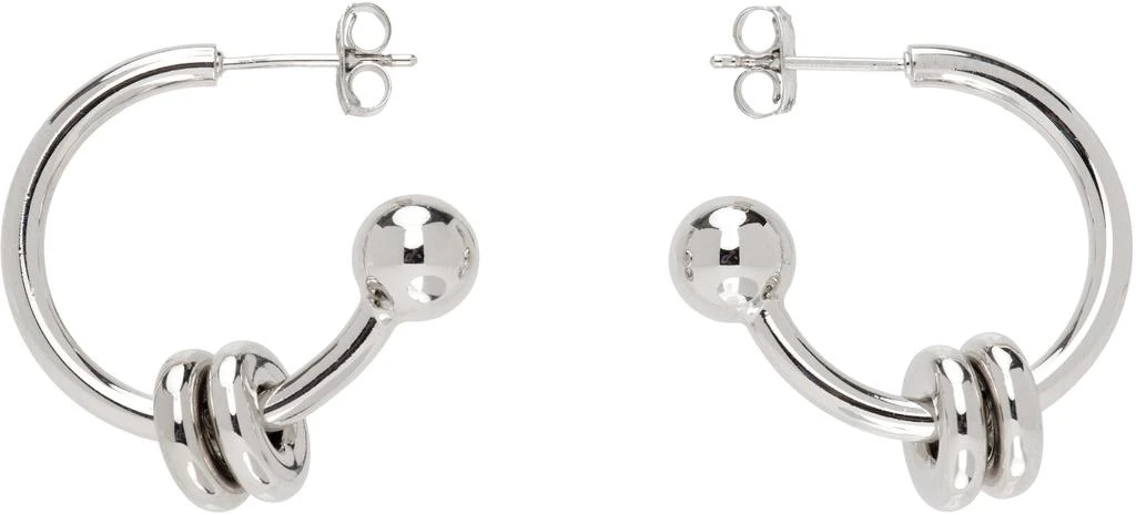Justine Clenquet Silver Alan Earrings 1