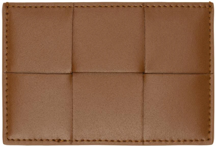 Bottega Veneta Brown Cassette Credit Card Holder 1