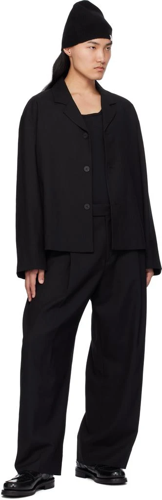 Studio Nicholson Black Pull Wool Trousers 4
