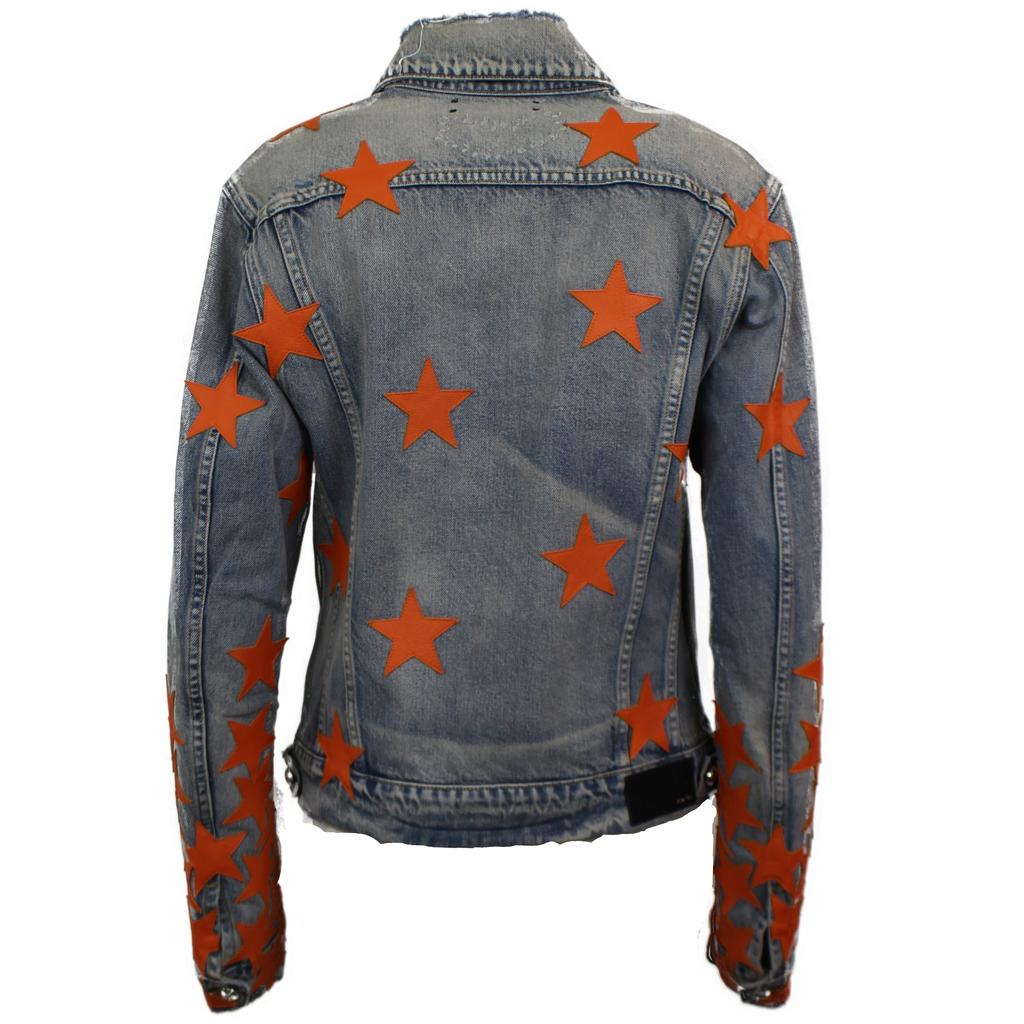 AMIRI CHEMIST STAR TRUCKER Clay Indigo Denim Jackets