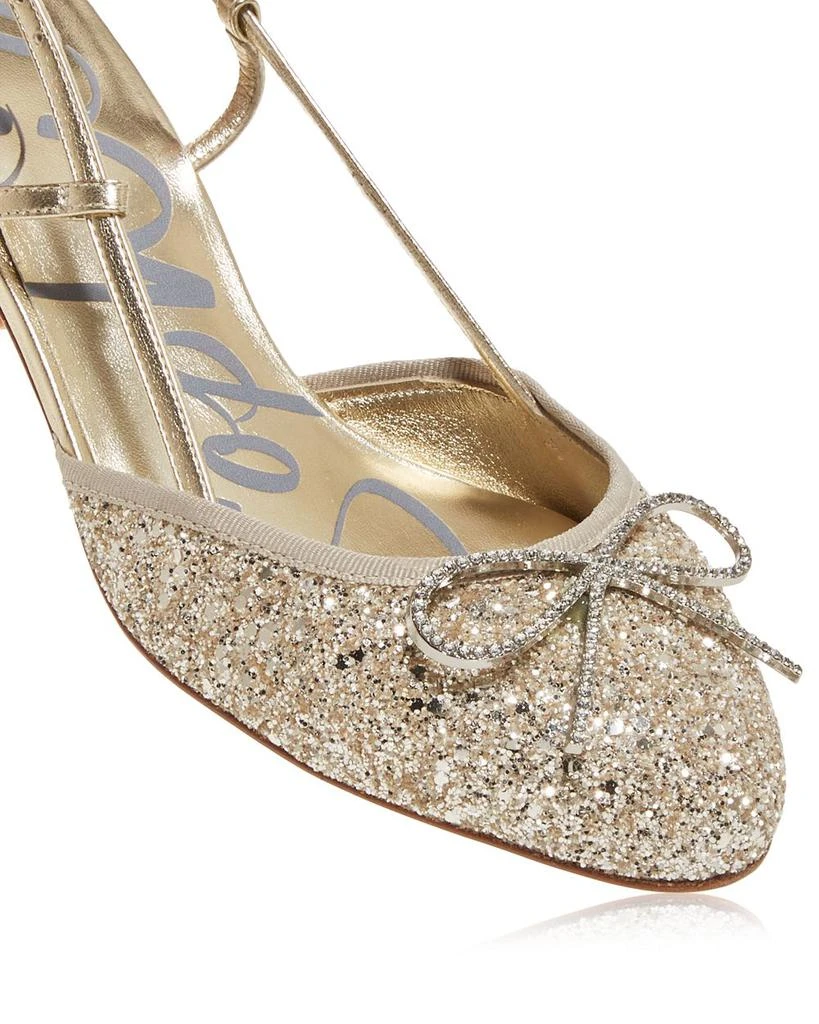 Sophia Webster Women's Pirouette Ballet Bow Embellished Pumps 5