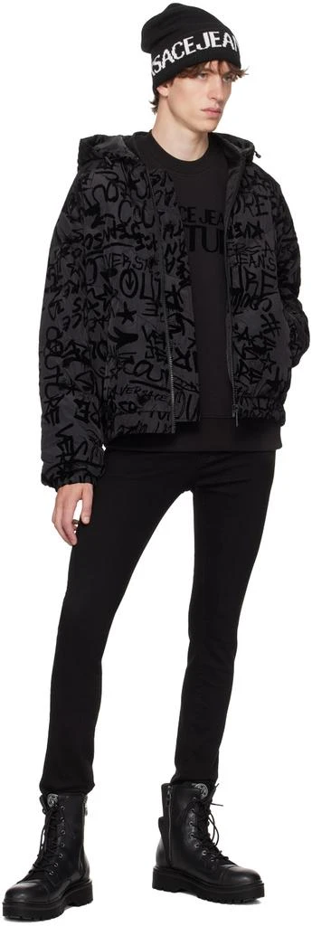 Versace Black Flocked Sweatshirt 4