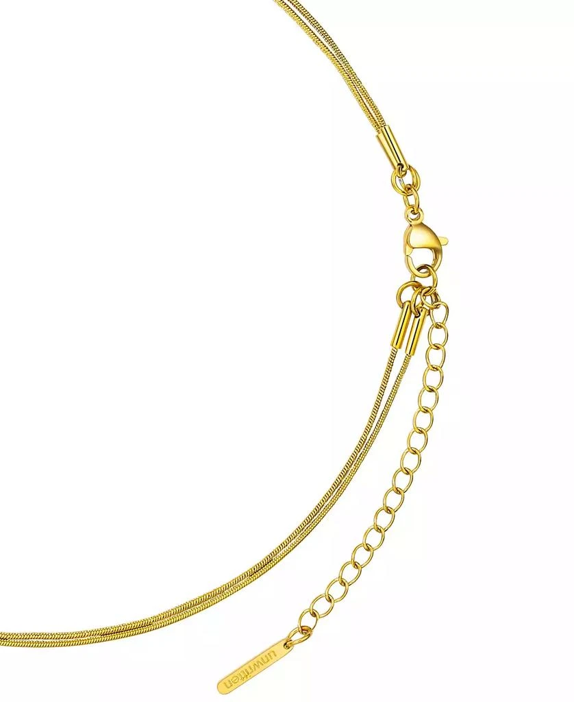 Unwritten x moda Sport Silver Tone Water Resistant Initial Layered Necklace 2