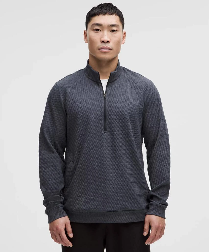 Lululemon Textured Double-Knit Cotton Half Zip 1
