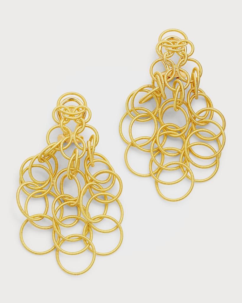 Buccellati Hawaii 18K Gold Chandelier Earrings