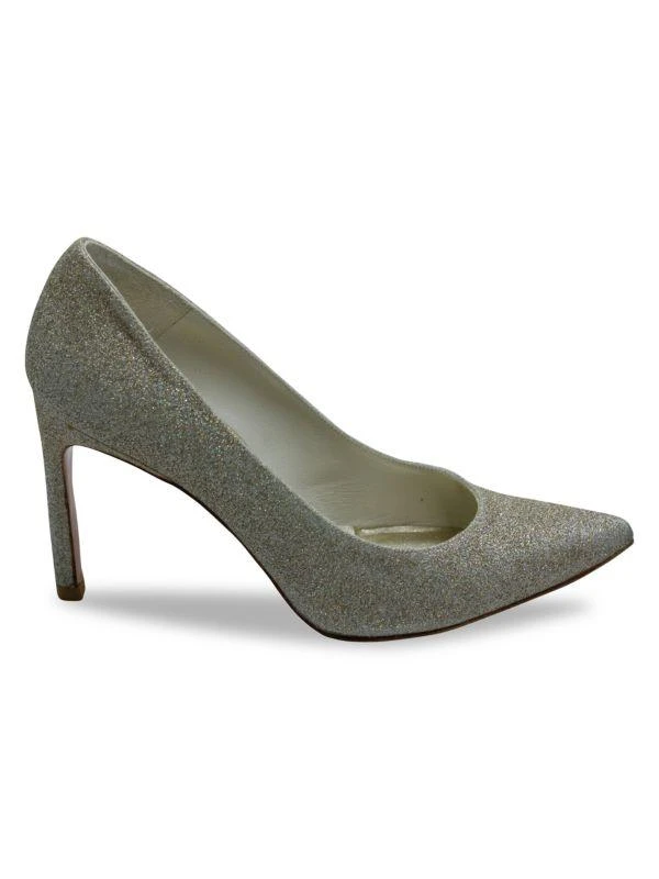 Stuart Weitzman 95MM Glitter LamÃ© Leather Heels Pumps Heist Pumps 1