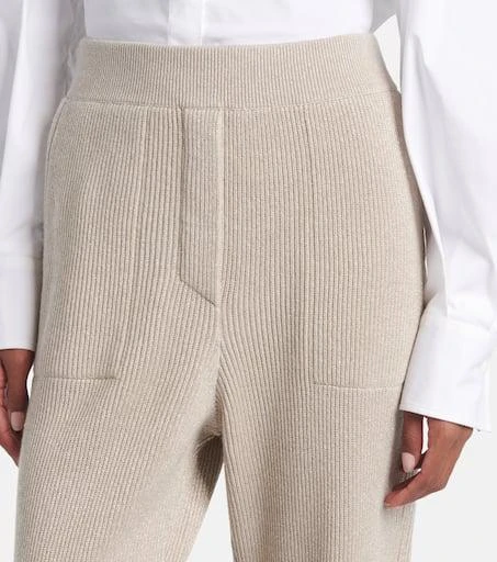 Brunello Cucinelli Ribbed-knit cashmere-blend tapered pants 4
