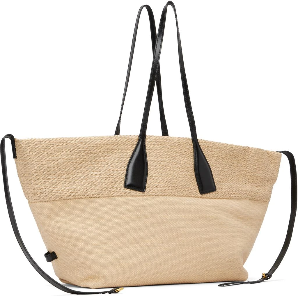 Balmain Beige Track Raffia Tote 3