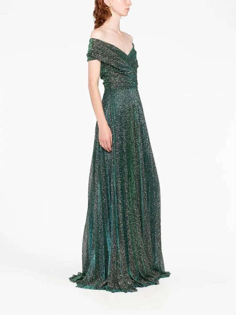 Talbot Runhof Talbot Runhof - Off Shoulder Metallic Voile Gown 3