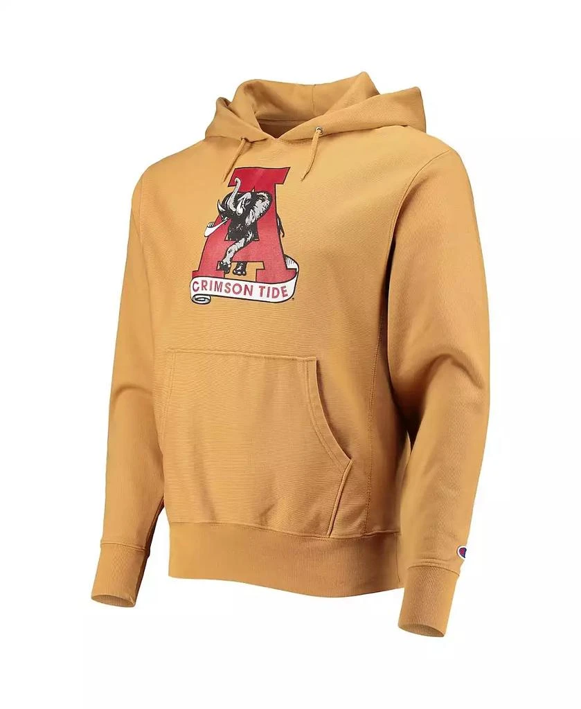 Champion Men's Gold Alabama Crimson Tide Vintage-Like Washed Reverse Weave Pullover Hoodie 3