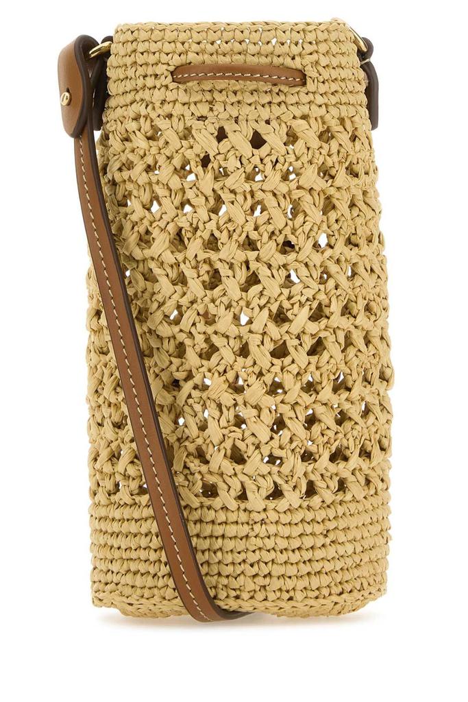 Miu Miu Miu Miu Logo-Embroidered Drawstring Crochet Bucket