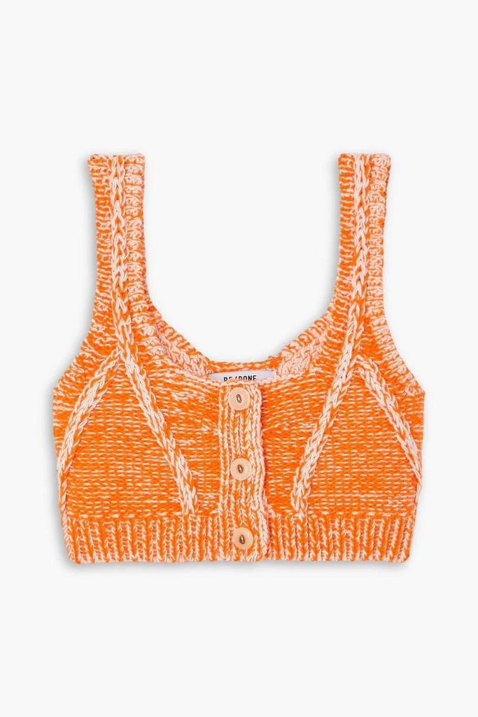 Re/Done Cropped cotton-blend top 1