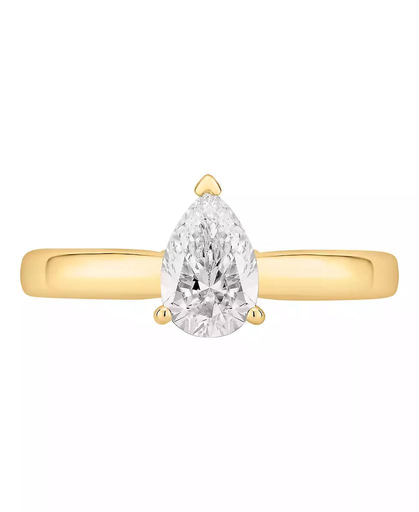 GIA Certified Diamonds Pear Engagement Ring (1 ct. t.w.) in 14k Yellow Gold