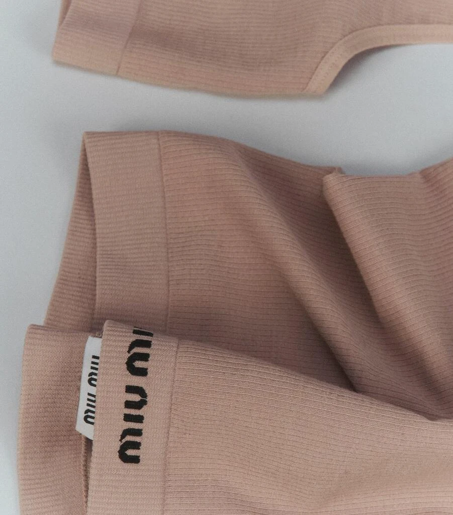 Miu Miu Ribbed Seamless Boxer Shorts 5