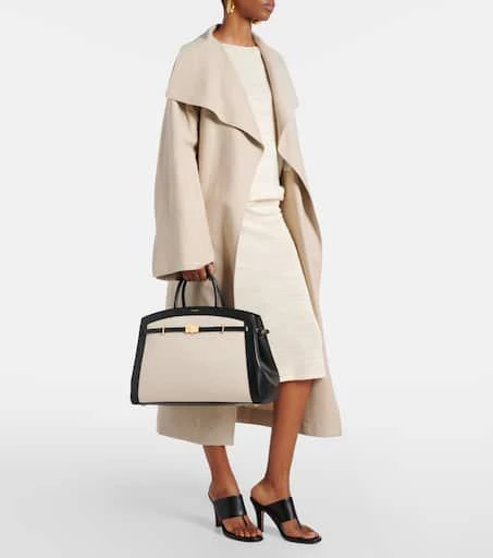 Demellier Hudson leather-trimmed canvas tote bag 5