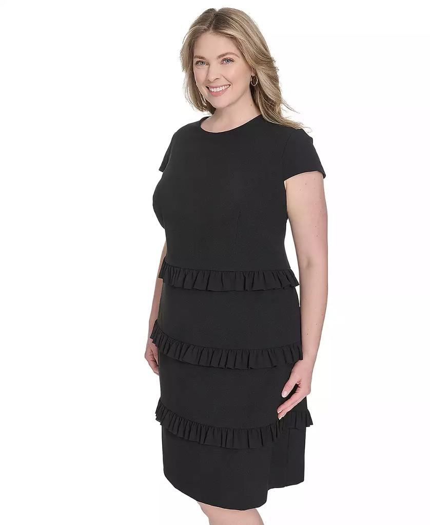 Eliza J Plus Size Stretch Crepe A-Line Dress