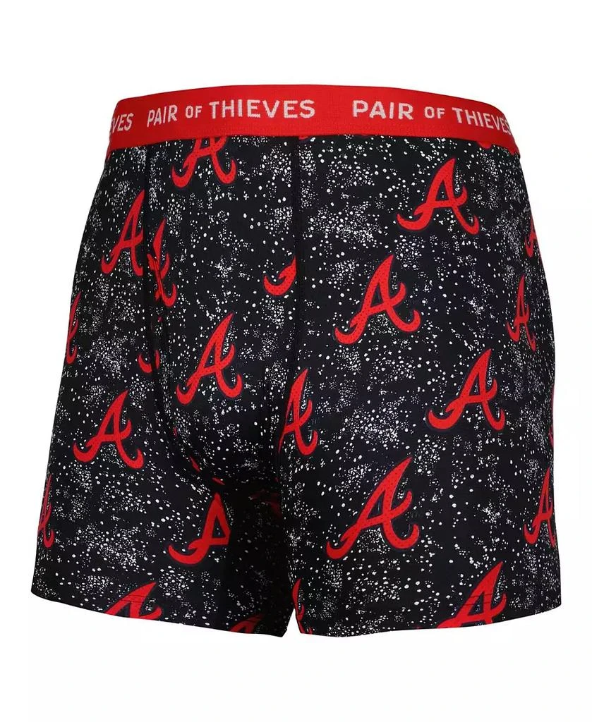 Pair Of Thieves Men's Gray, Black Atlanta Braves Super Fit 2-Pack Boxer Briefs Set 2